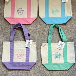 Trader Joe’s Mini Pastel Canvas Tote Set